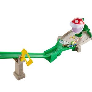 Kids Toy Track Set with Green and Yellow Features